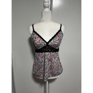 Marilyn Monroe Intimates Lace Trim Floral Cami Tank Top Camisole Extra Large XL